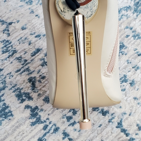 Pretty Little Thing Nude Metal Heeled Boots - Picture 7 of 12